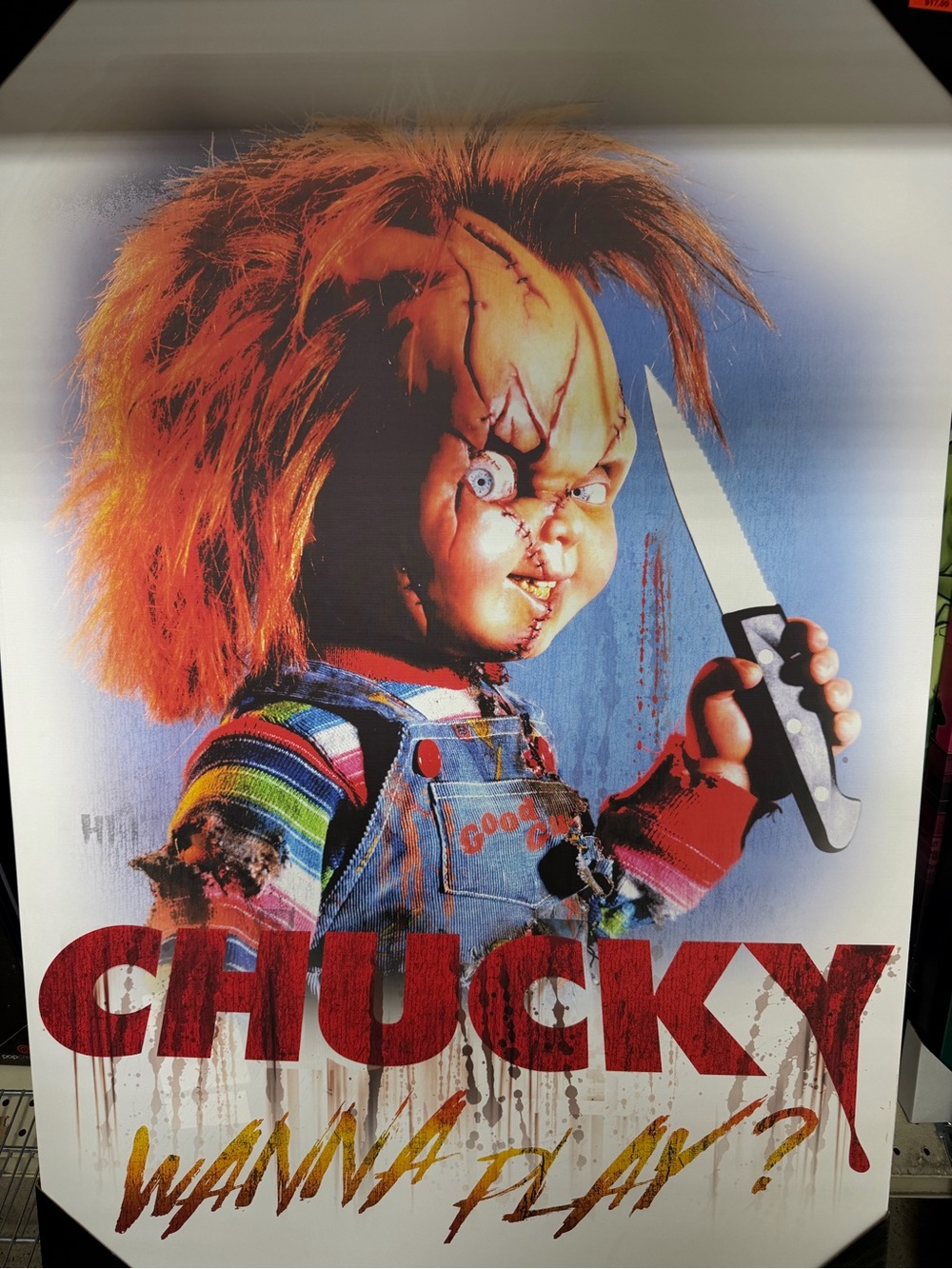 Rare Chucky Wanna Play licensed Horror wall art Canvas Print.